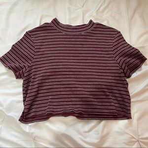 burgundy crop top